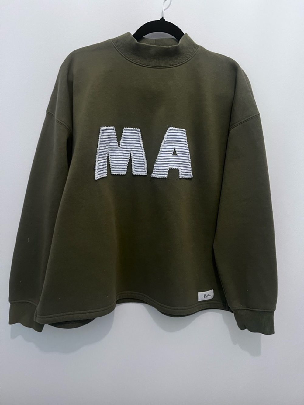 MA Green Mock neck